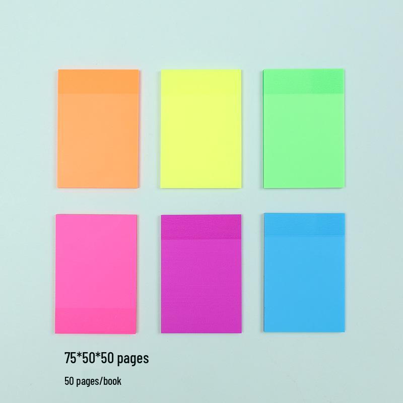 Colorful Transparent PET Sticky Notes with Strong Adhesion for Students and Office Use