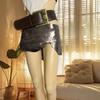 Extra-wide Belt, Retro Leather Clothing, Nightclub Lady Punk Style Belt, Riveted Decorative Belt