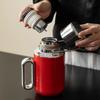 Moji Red Handle Stainless Steel Stewing Teapot & Outdoor Insulated Water Bottle Gift Set