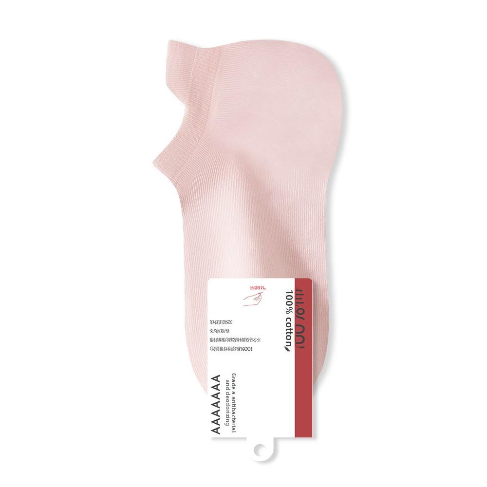 Ladies Spring and Summer Pure Cotton Boneless Deodorant Breathable Sweat Absorbing Leisure Socks