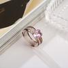 Fashion Simple Inlaid Colorful Zircon Resin Ring Women Sweet Cute Birthday Party Commemorative Jewelry Gift