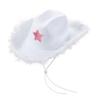 Light Up Cowgirl Hat Feather Edge Shiny LED Cowboy Hat Five Pointed Star Hats Performance Costume Cap Birthday Party Costumes