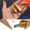 3-12/4-20/4-32mm Step Cone Drill Hexagonal HSS Saw Drill Bit Set 3/6/8mm Anti Rust Metal Hole Cutter Woodworking Tool