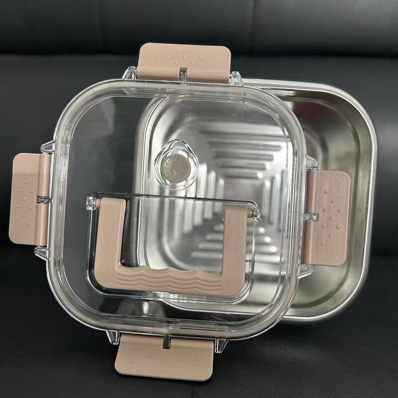 

ZISIZ Portable 2-Layer Stainless Steel Lunch & Food Storage Box