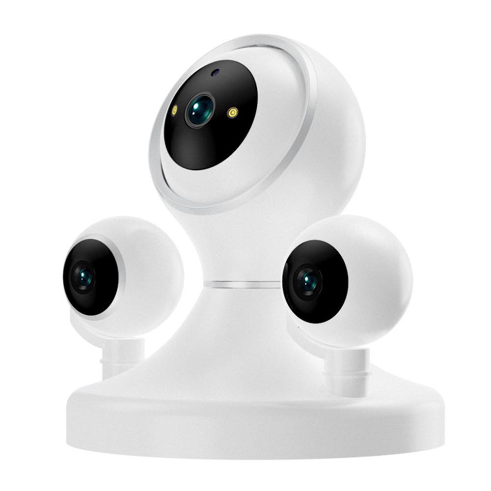 

HD WiFi Camera Motion Detection Night Vision 3-Lens Home Security Camera,No Memory Card EU Plug
