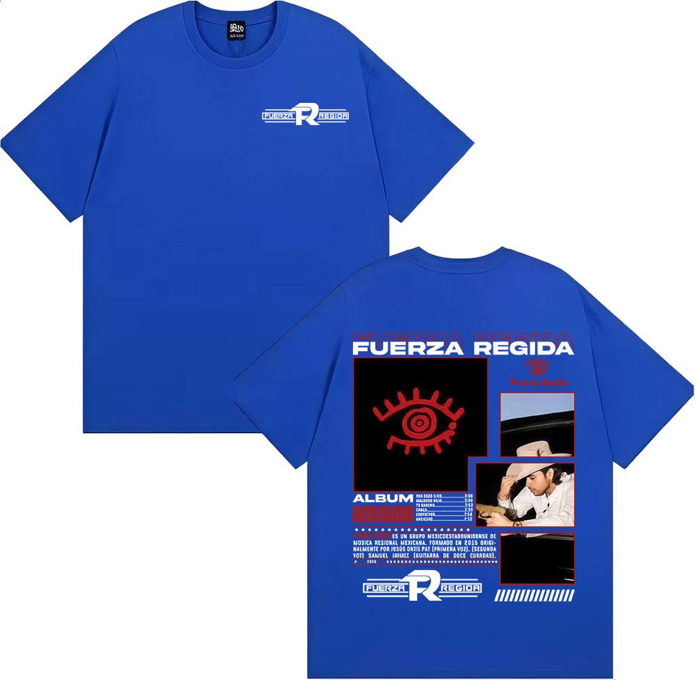 Fuerza Regida 111XPANTIA 2025 Album Tshirts Men Women Hip Hop Punk Style Oversized T Shirt Cotton 100 Short Sleeve Tshirt Tops