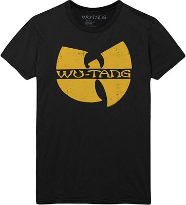 WuTang Clan Logo Yellow Graphic Print Black T-shirt