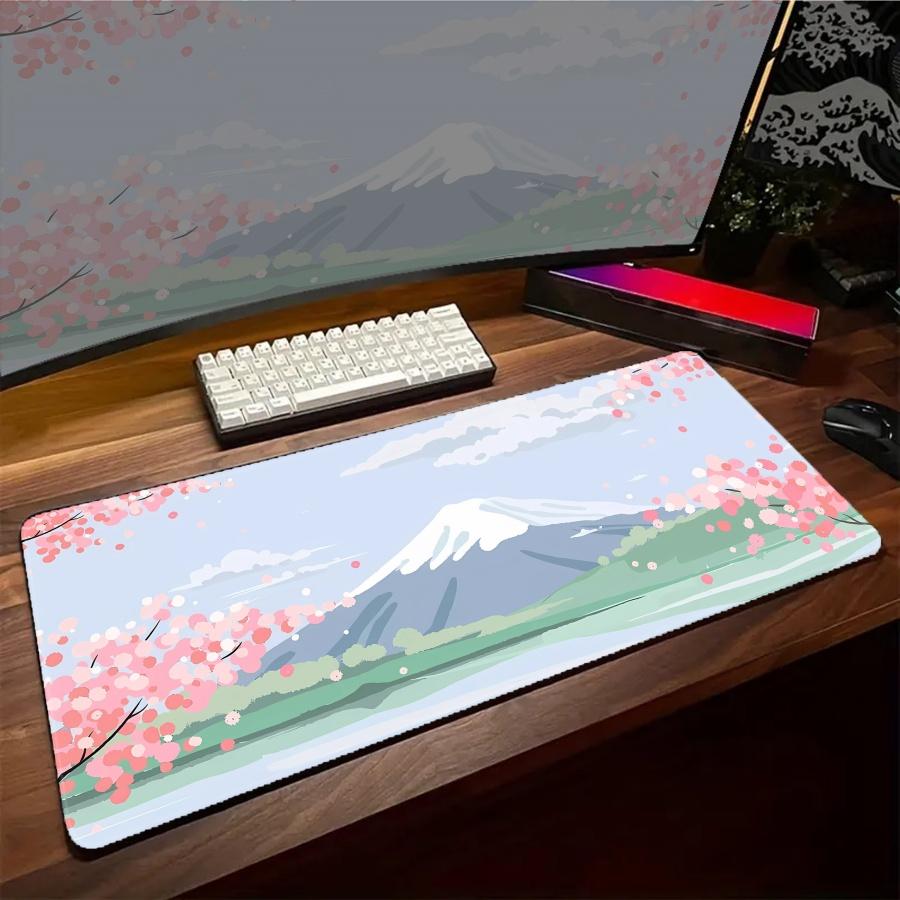Gamer Mauspads Sakura Love XXL Mauspads Gaming Schreibtischunterlagen HD Druck Große Tischunterlagen PC Gamer Anime Teppich PC Zubehör