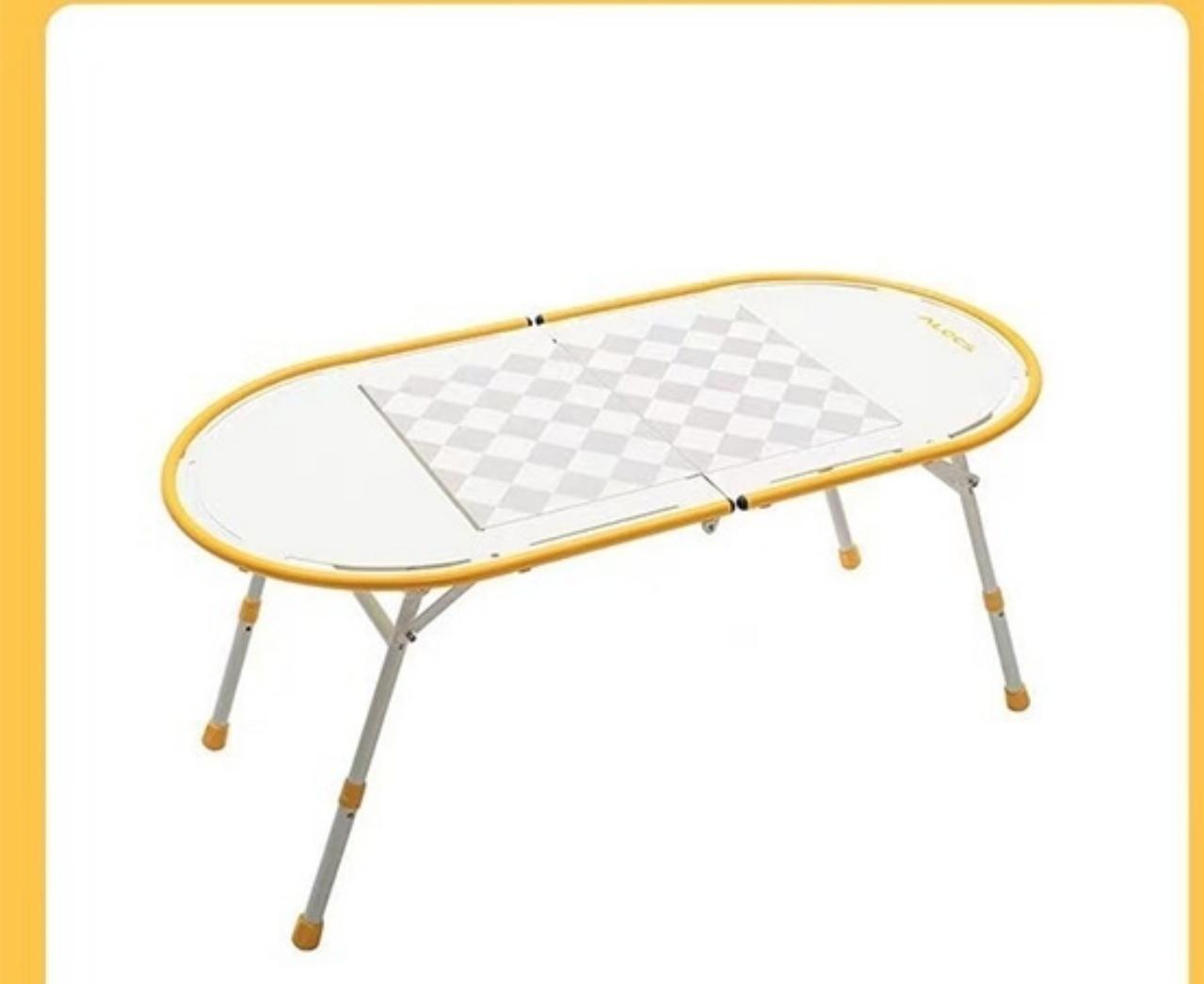 

Складной кемпинговый стол из нержавеющей стали – портативный, модульный, нагрузка 30 кг, регулируемая высота для пикника на открытом воздухе, барбекю, домашнего использования 52*51*11cm жёлтый