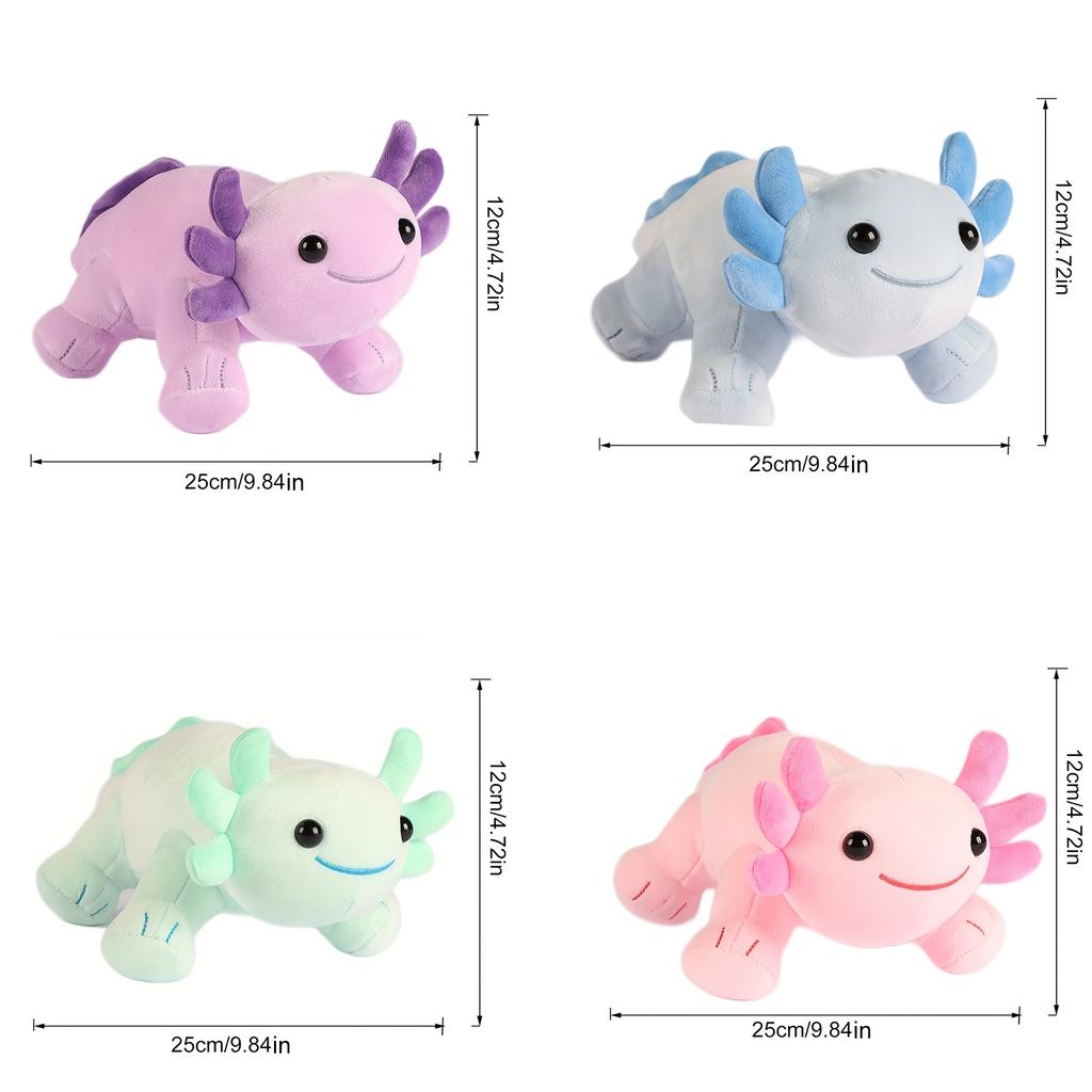 25cm Cute Axolotl Plush Toys Soft Kawaii Axolotl Plushies Dolls Stuffed Animals Plush Pillow For Birthday Kids Gifts Home Decor