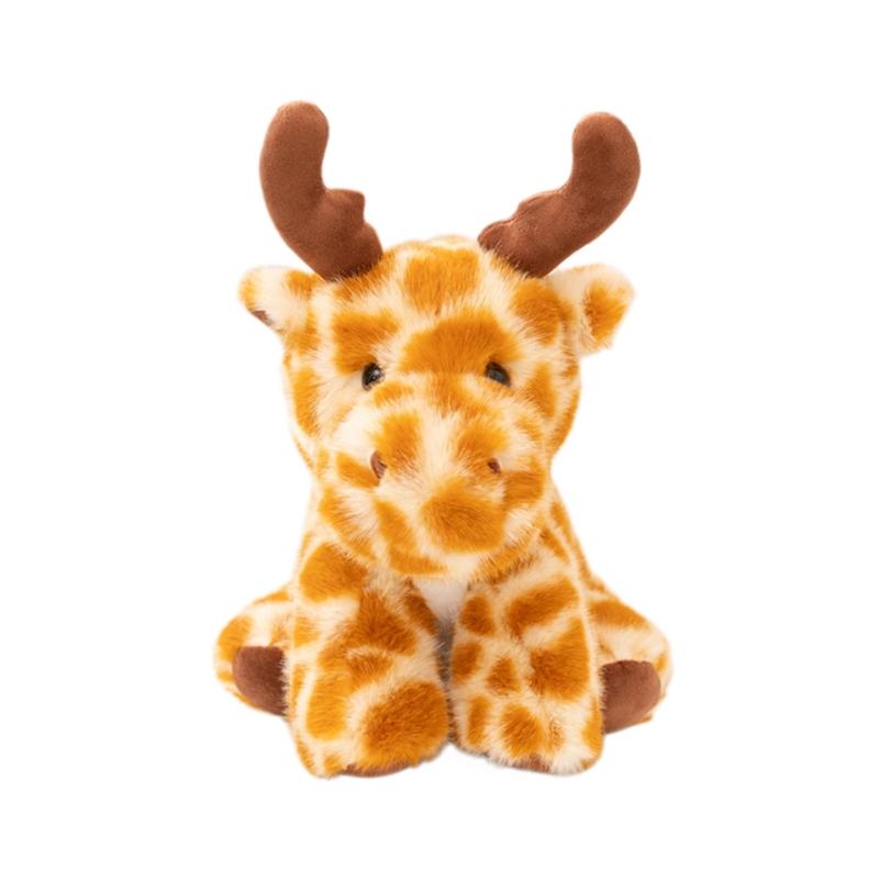 2840Cm Cartoon Eland Pluche Kussen Speelgoed Zacht Gevuld Herten Dier Pop Schattig Huis Kerst Kinder Verjaardagscadeau 28cm