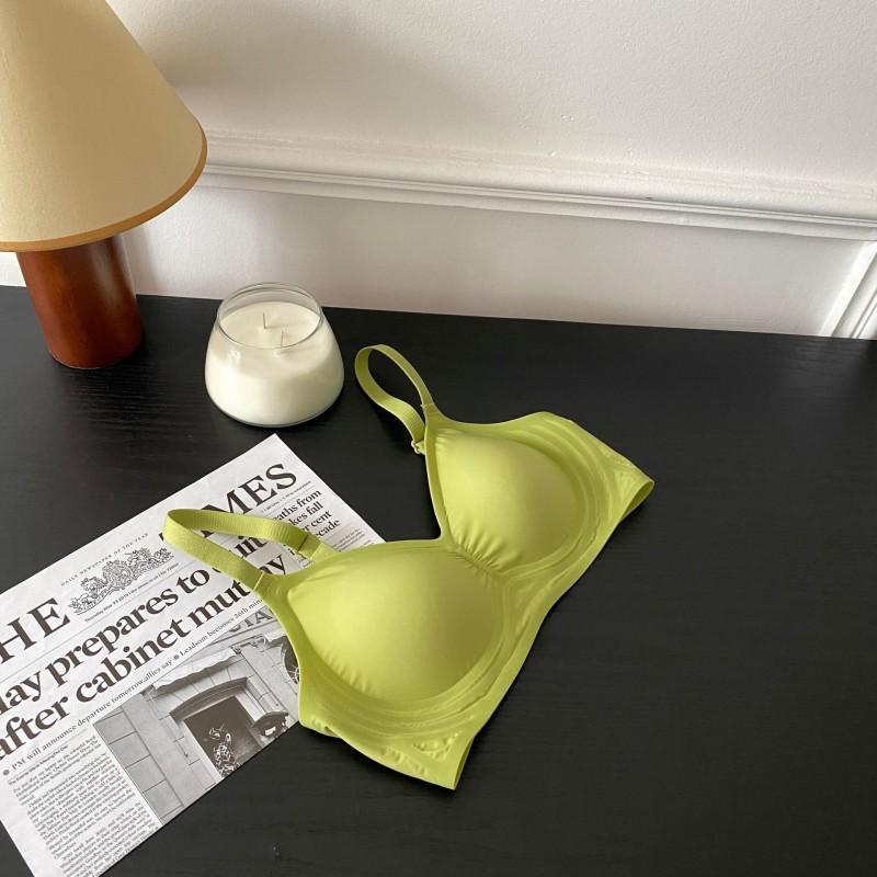 Soft Seamless Bra Small Bust Women Wireless 3/4 Cup With Side Support Lift Daily Comfort Underwear In Nylon