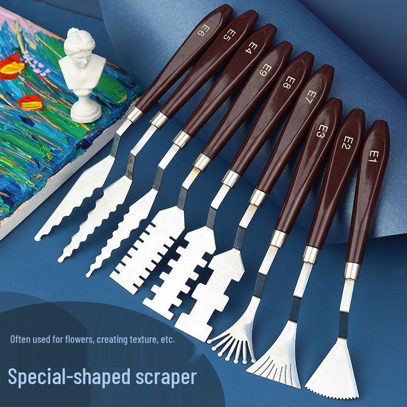 Irregular Shape Palette and Scraper Art Knife for Oil, Acrylic, and Gouache Painting