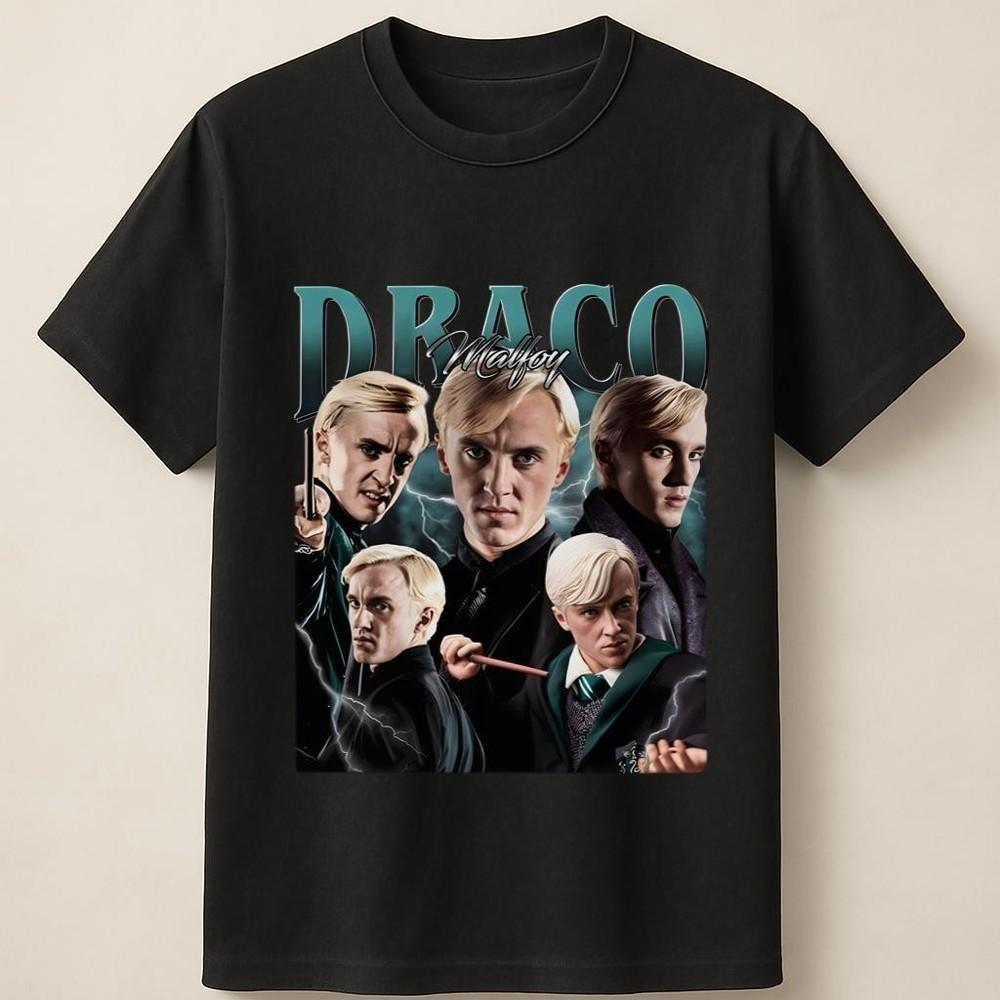 

Draco Malfoy Lightning Graphic With Intense Facial Expressions Unisex T Shirt Unisex T-Shirt XXL