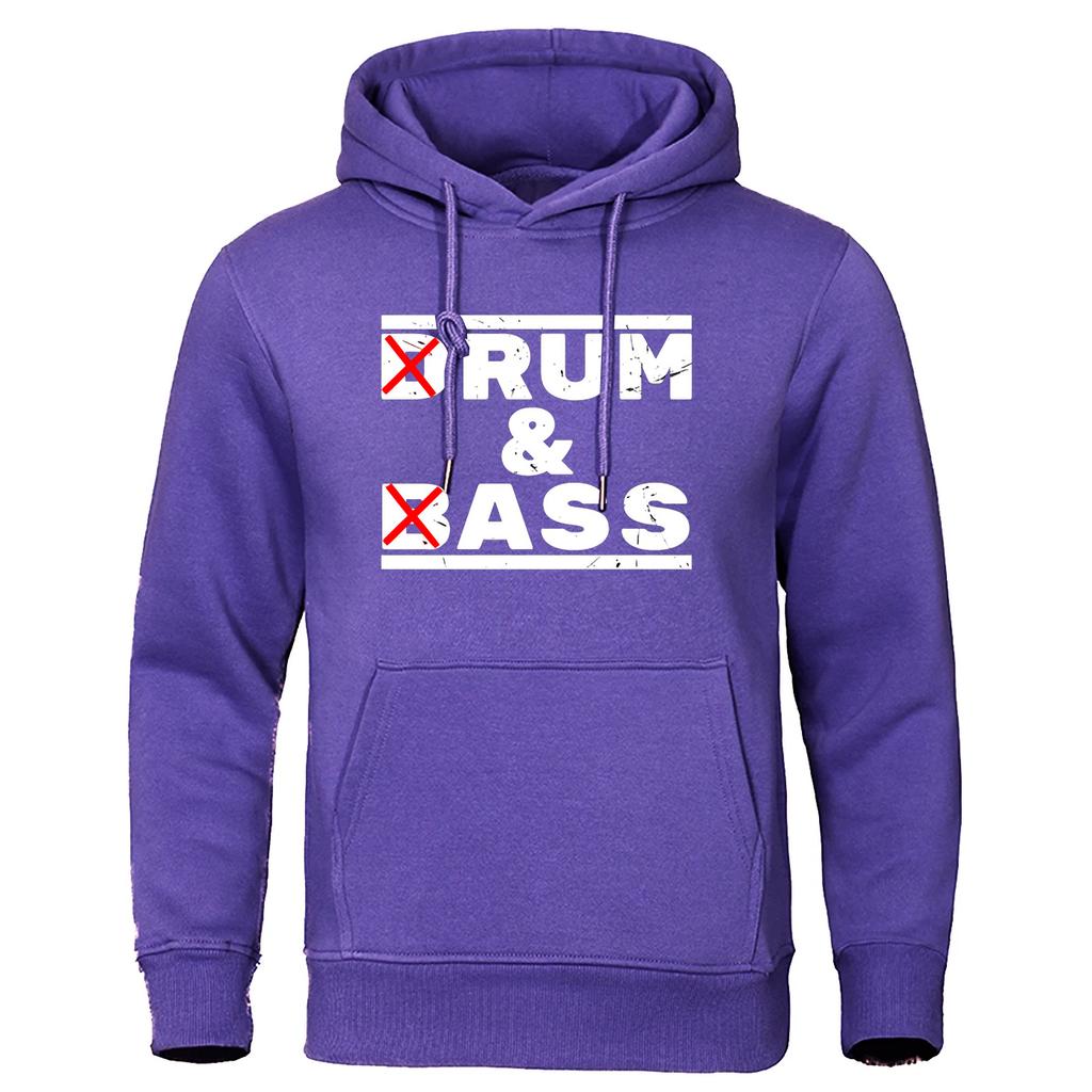 Pullover Hoodies 2025 Spring And Autumn Men's Drum & Bass Lovers Rum & Ass Funny Quote Logo Print Premium Brand Coat