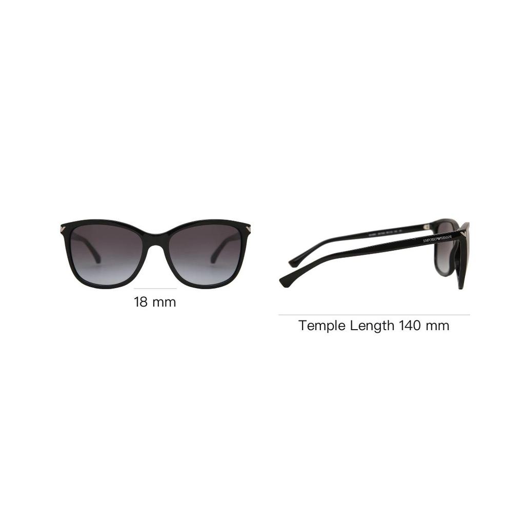 Emporio Armani Logo Design Square Sunglasses Women sunglasses Black 4060SOLE50178G