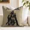 MManeskin Rock Band Cushion Cover Eco Linen Pillow Case DoubleSided Print Breathable Durable Zipper Home Decor Gift