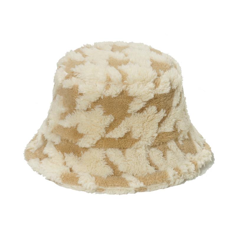 Autumn and winter new washbasin hat European and American trend warm hat thousand bird grid plaid bucket hat winter
