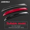 AMBERMILE 2pcs Sport Red Carbon Fiber Pattern Rear Wing Trim Spoiler Extension Lip Fins for MINI COOPER F55 F56 S JCW