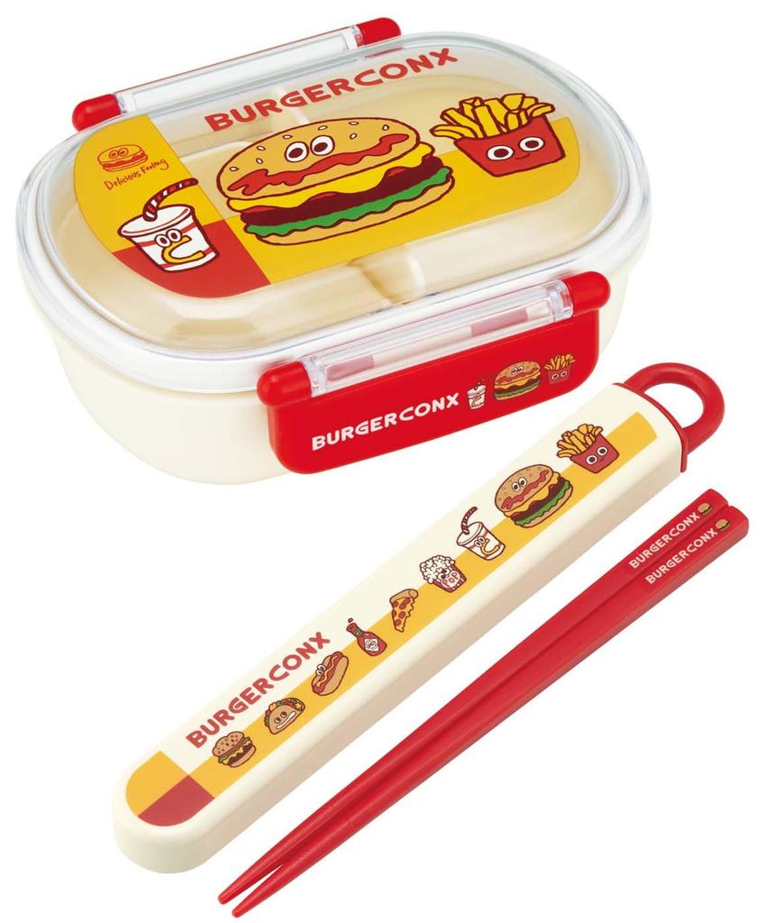 Skater Bento with a Fluffy Made in Single Dishwasher and Microwave Burger Concus Friends Children's Box, 360ml, Lid, Japan, Tier, Safe, (QAF2BAAG-A)