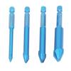 4-teiliges Set Mauerbohrer Multifunktional Blaue Farbe Glasbohrer für Beton Glas Marmor