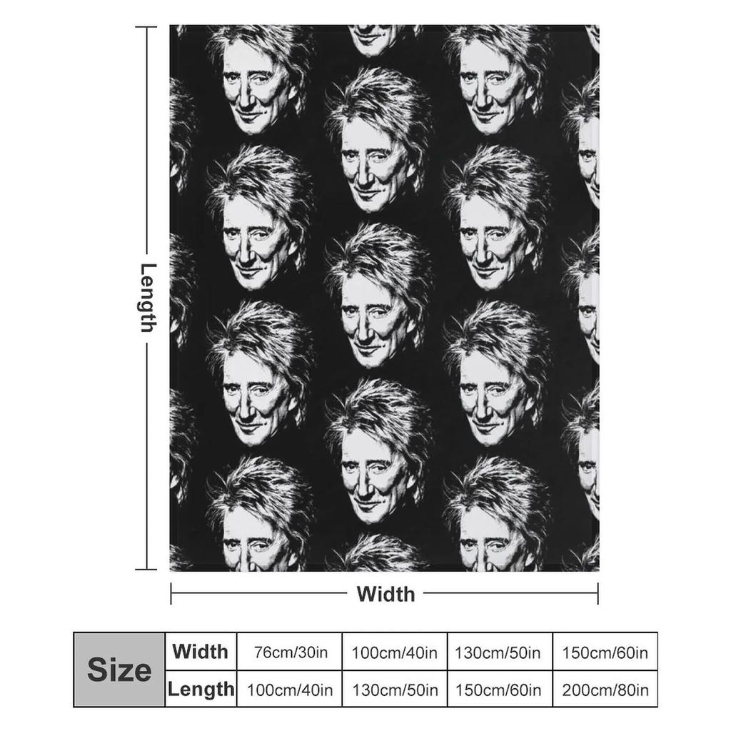 Coperta da lancio rod 2022 stewart per bambino morbida belle retrò coperte