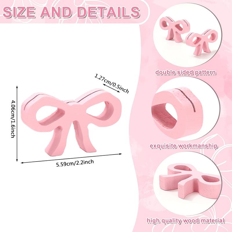 WTEMPO Wedding Valentine's Day Sweet Bow Shaped Design Place Card Holders Bowknot Table Seat Number Holders Cute Name Card Display Stands