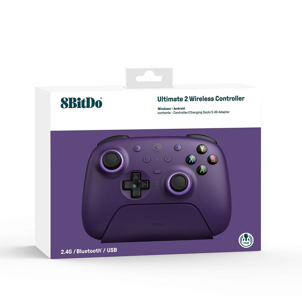 8BitDo Ultimate 2 Wireless Controller for Windows Game Controller with TMR Switchable Hall RGB Fire and Wireless Technology & Android, Joystick,