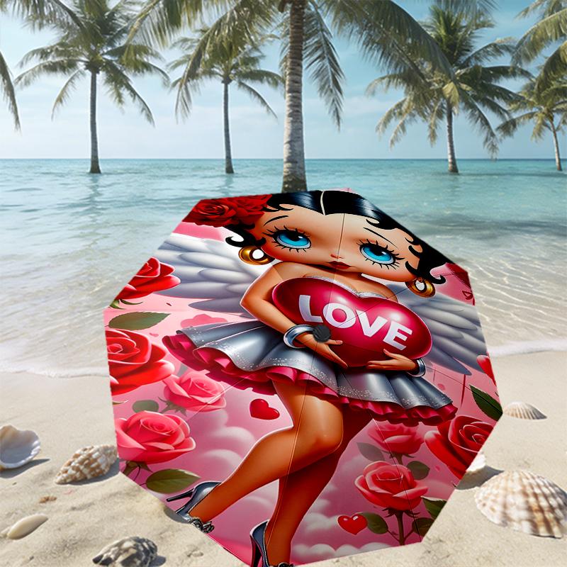 doll Print Umbrella Automatic Opening/ Closing - Portable Foldable Design - Daily use for Travel/Outdoor - Gift for Birthday
