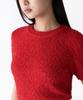 MUSINSA STANDARD WOMAN Women'S Fancy Yarn Crew Neck Short Sleeve Knit [Red]