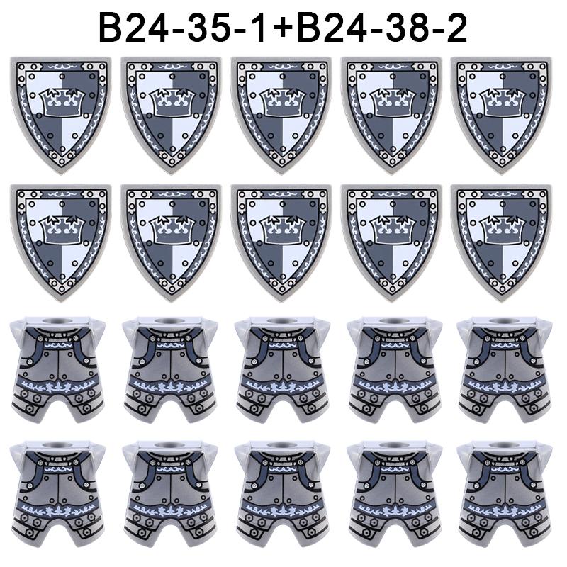 Medieval Castle Wolf Shield Building Blocks Military Knight Dragon Warrior Soldier Figures Accessories Weapon Helmet Bricks Toys