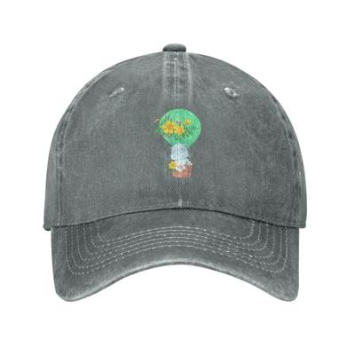 Cute Hippo In A Balloon Baseball Cap for Men Women Vintage Trucker Hat Golf Hats Dad Caps