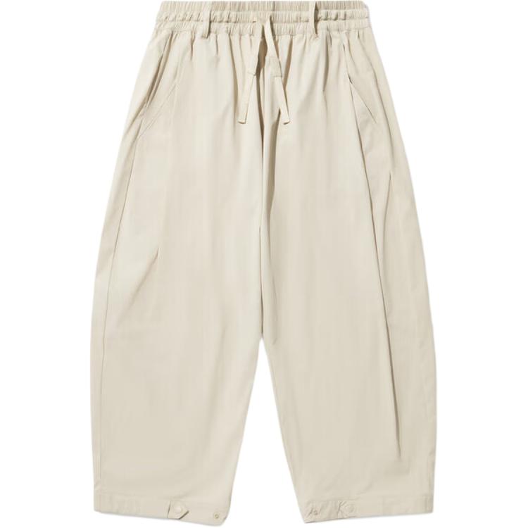 

Сотрудничество Li Ning X Jackie Chan Однотонные спортивные брюки средней посадки с кулиской, свободные, длиной до щиколотки, вязаные, мужские брюки, овсяно-серый AKQU423-1 XL