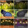 Solar Firefly Lights 6/8/10LED Outdoor Garden Pathways Lawn Garden Lighting Decoration for Halloween Christmas New Year Decor