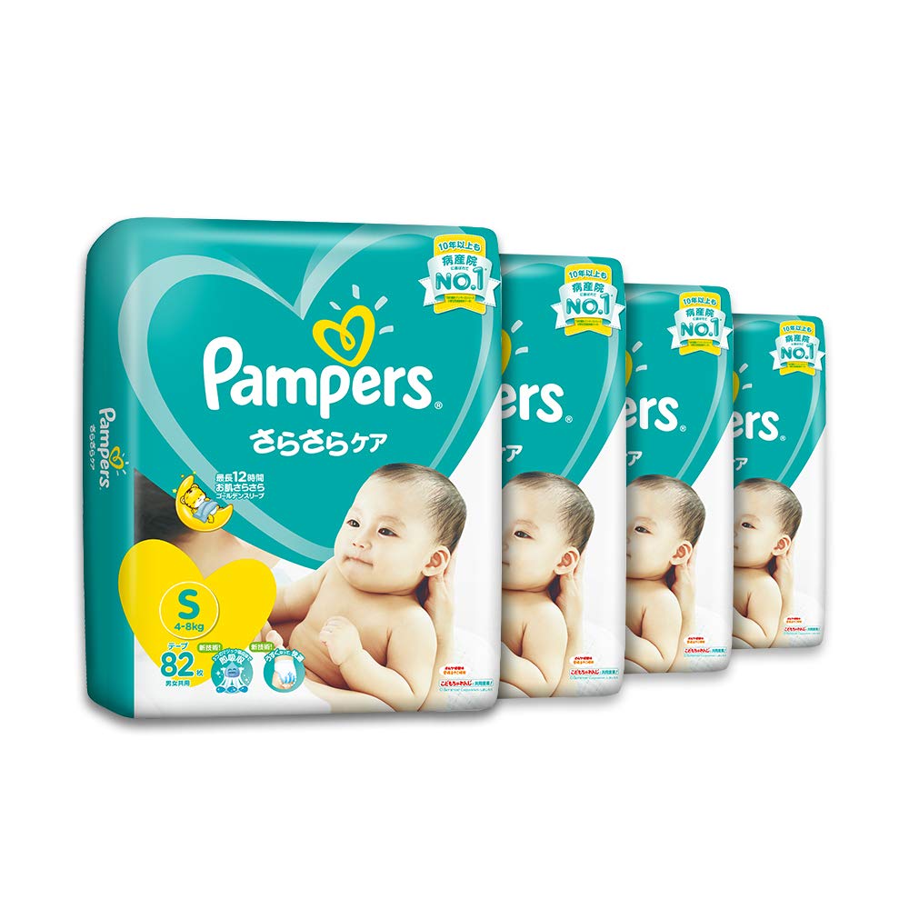 

[Подгузники-ленты размер S] Pampers Dry Care (4~8 кг) 82 листа