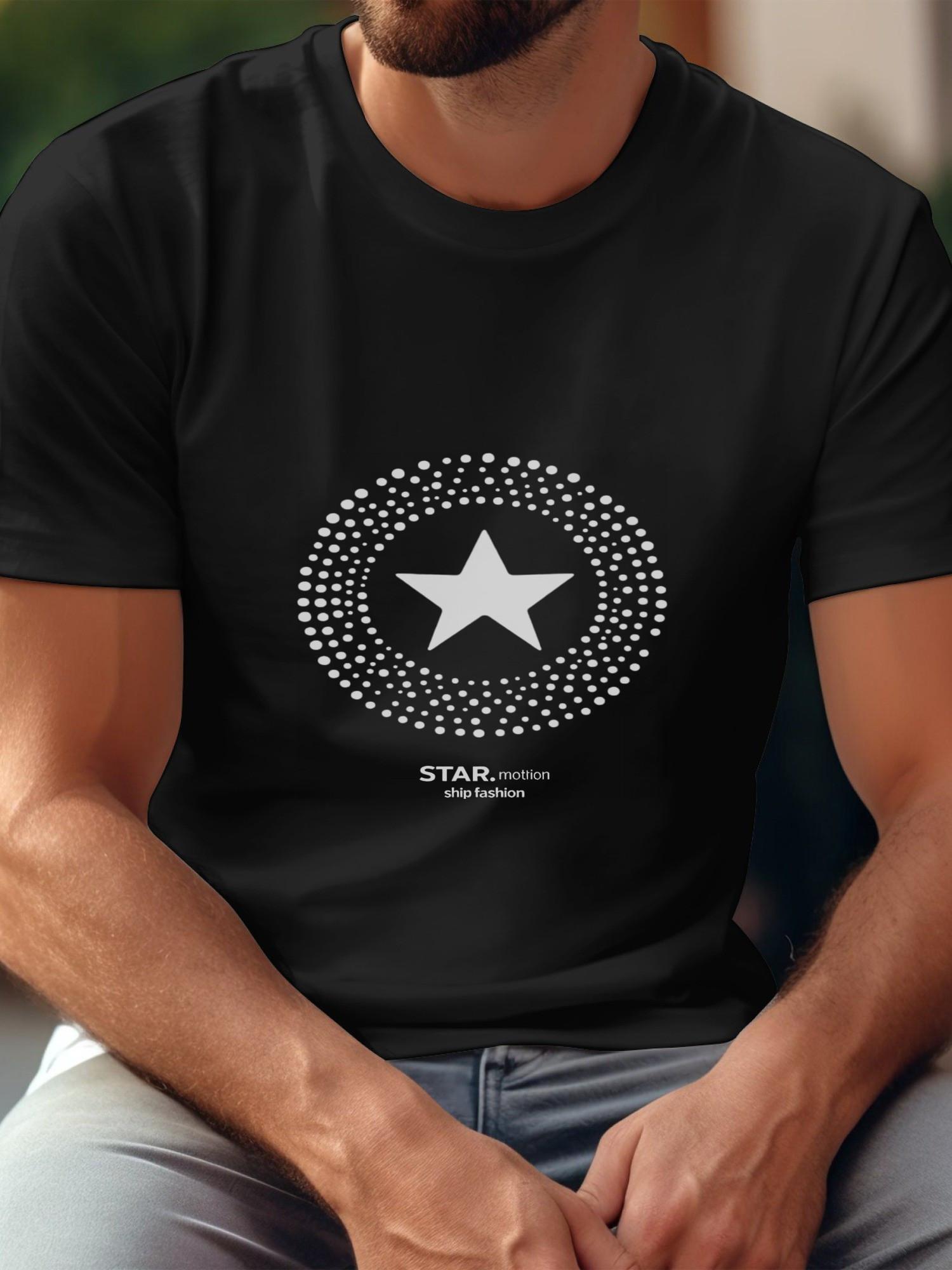 Futuristic Intergalactic Logo Graphic T-shirt - 180g Cotton Crew Neck Short Sleeve S