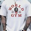 Koszulka z czystej bawełny Gorilla casualowa streetwearowa sportowa fitness trening mięśni styl vintage retro męska biała - Męska letnia C...