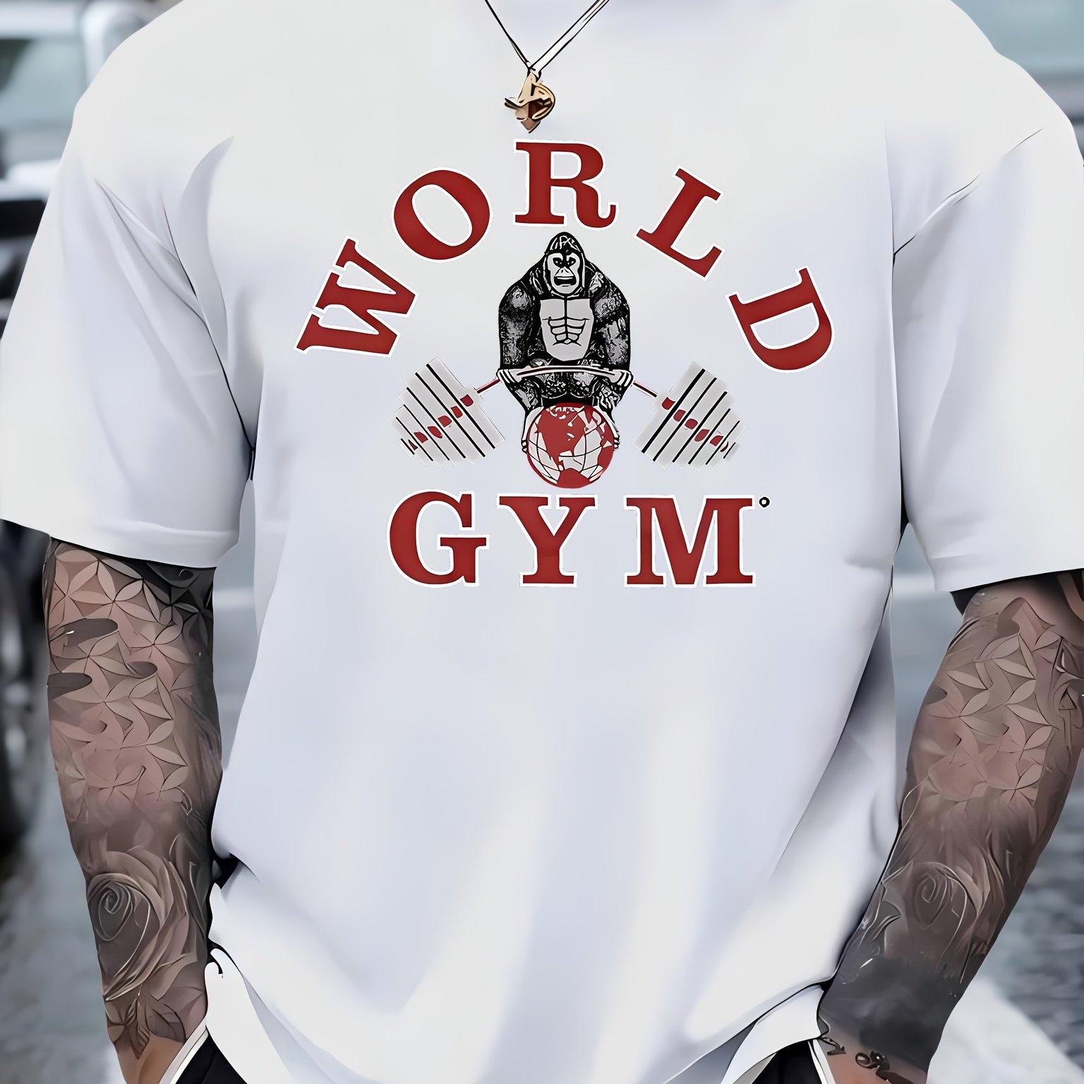 

Gorilla pure cotton Tshirt casual streetwear athletic fitness muscle workout vintage retro style men s white - Men s Summer C... 5XL різнокольоровий