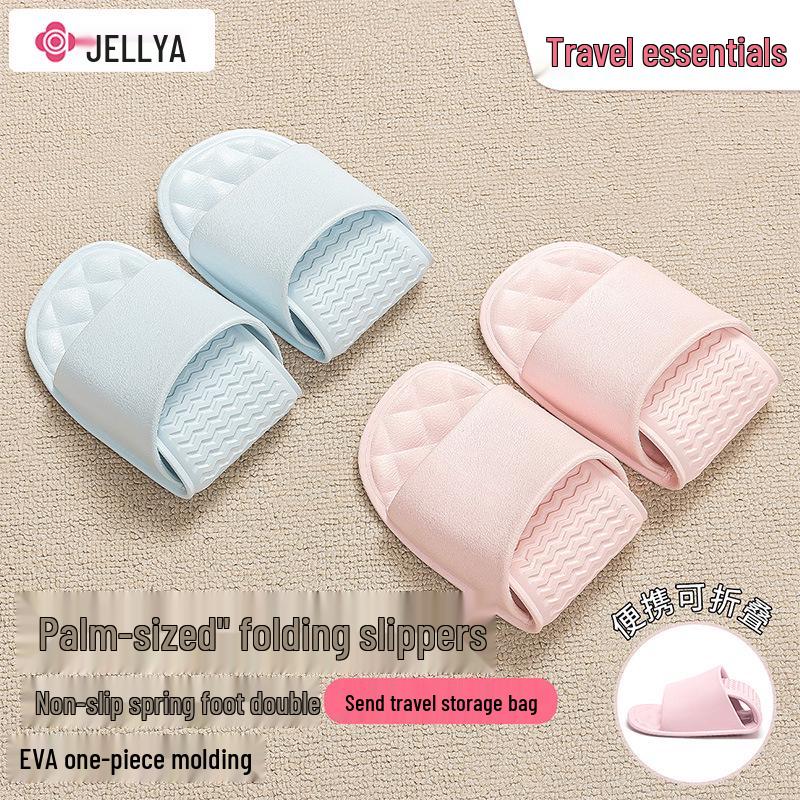 Jieliya Foldable Non-Slip Travel Slippers for Men & Women