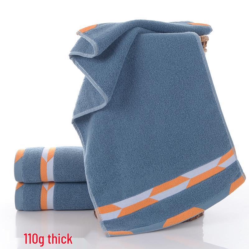 All-Cotton Three-Section Adult Face Towel - Thick Student Washcloth with Optional Logo