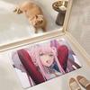 Anime Zero Two Rubber XXL PC Bathroom Mat Anti-slip Absorb Water Long Strip Cushion Bedroon Mat Welcome Doormat
