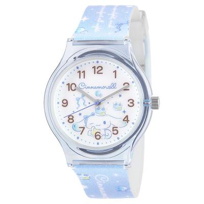 Relógio Sanrio J-AXIS Sanrio Cinnamoroll Caixa de Plástico CR2C0007-CN Feminino Azul
