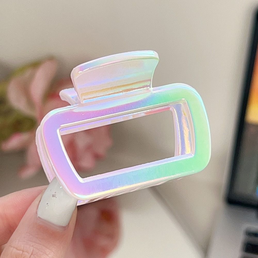 Elegant Gradient Hair Claw Illusory Color Geometry Shark Clip  Hair Accessories