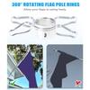 Flag Spinners Hardware Bearing System Aluminum Rings Stainless Steel Hook Fit 0.9-1.05 Inch Diameter Poles