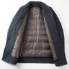 Brand Men's Double-Sided Cashmere Winter Coat, Mid-Length, Business Casual with Detachable Lapel