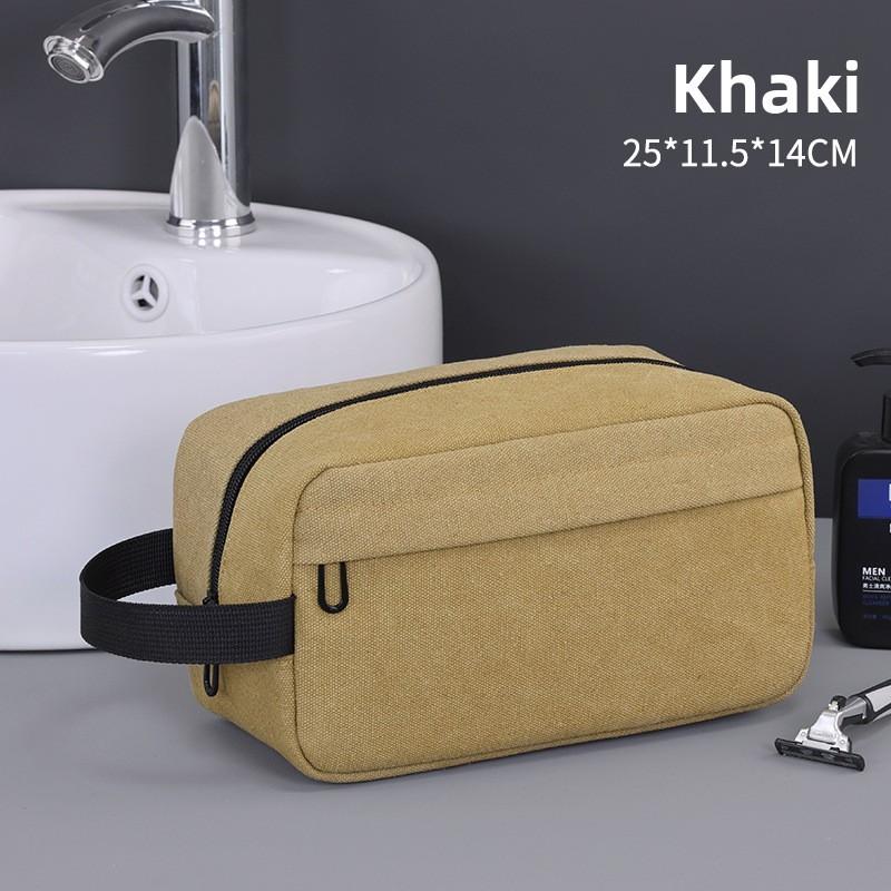 Canvas Travel Toiletry Bag With Water Wash Fabric For Men And Women