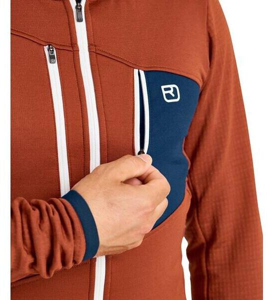 Куртка Ortovox Fleece Grid Hoody M Jkt (87214) глина/оранжевый