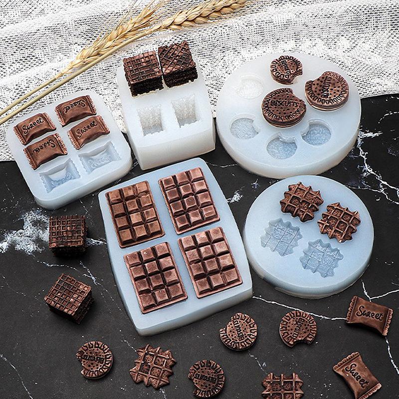 Diy Cream Biscuit Silicone Mould Cake Decoration Waffle Chocolate Mold Hand Made Dessert Baking Kitchen