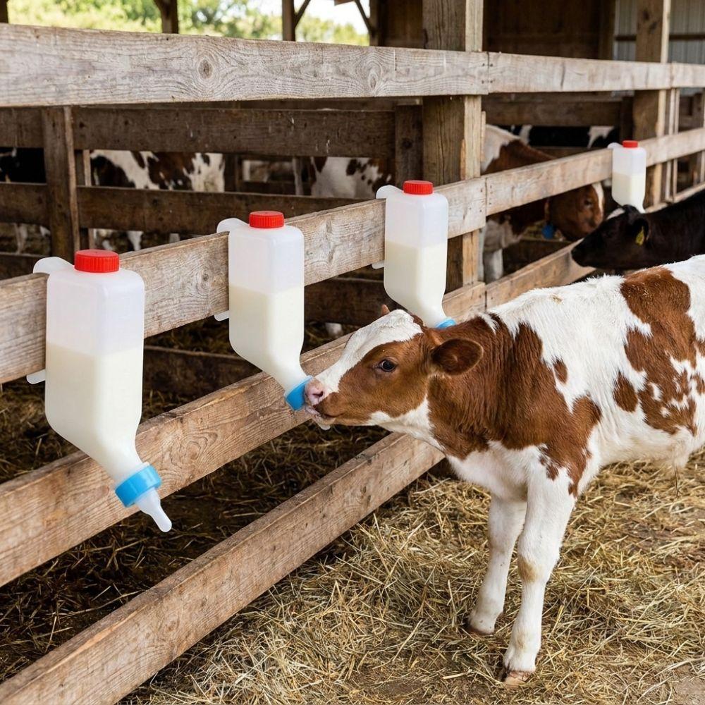 Wall Hanging Lamb Baby Bottle Soft Nipple Pet Milk Feeder Animal Feeding Bottle  Veterinary Use