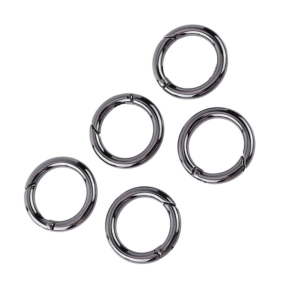 5 Pack Zinc Alloy Round Snap Hooks, Hook Key Chain Clips, Secure Locking Buckle for Key Tool Attachment
